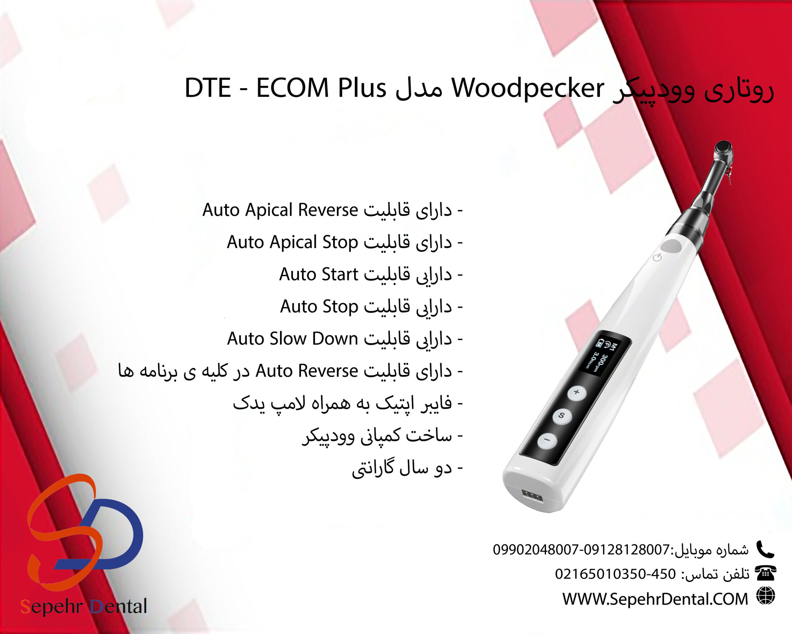 روتاری وودپیکر Woodpecker مدل DTE - ECOM Plus